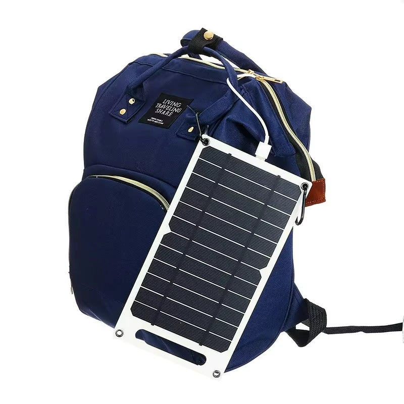 Solar Panel 5V USB Type-C Charge Portable Flexible Kit Lightweigh Mini System for Phones Car Camping Hiking Power Banks IP65